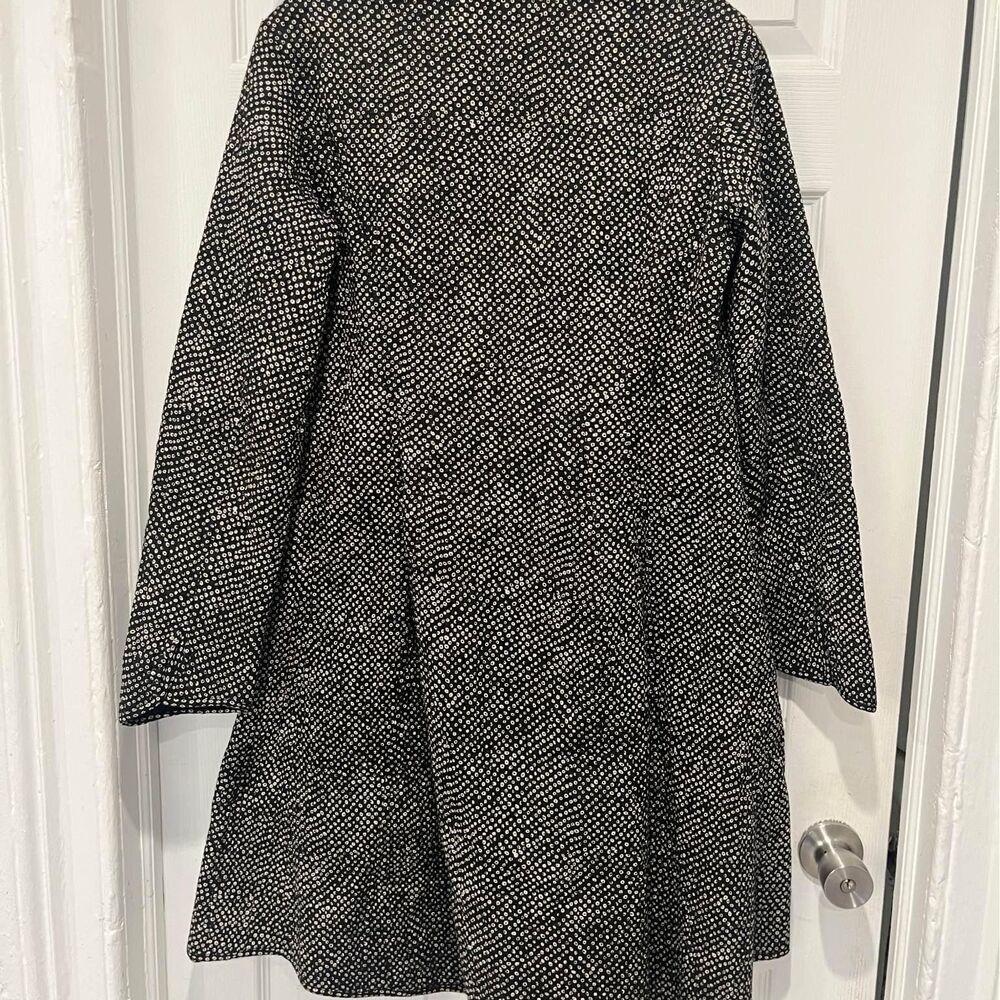 Bamyan Paris Quilted 100% Cotton Hand Printed Open Women’s Jacket size M, B&W - Picture 3 of 7